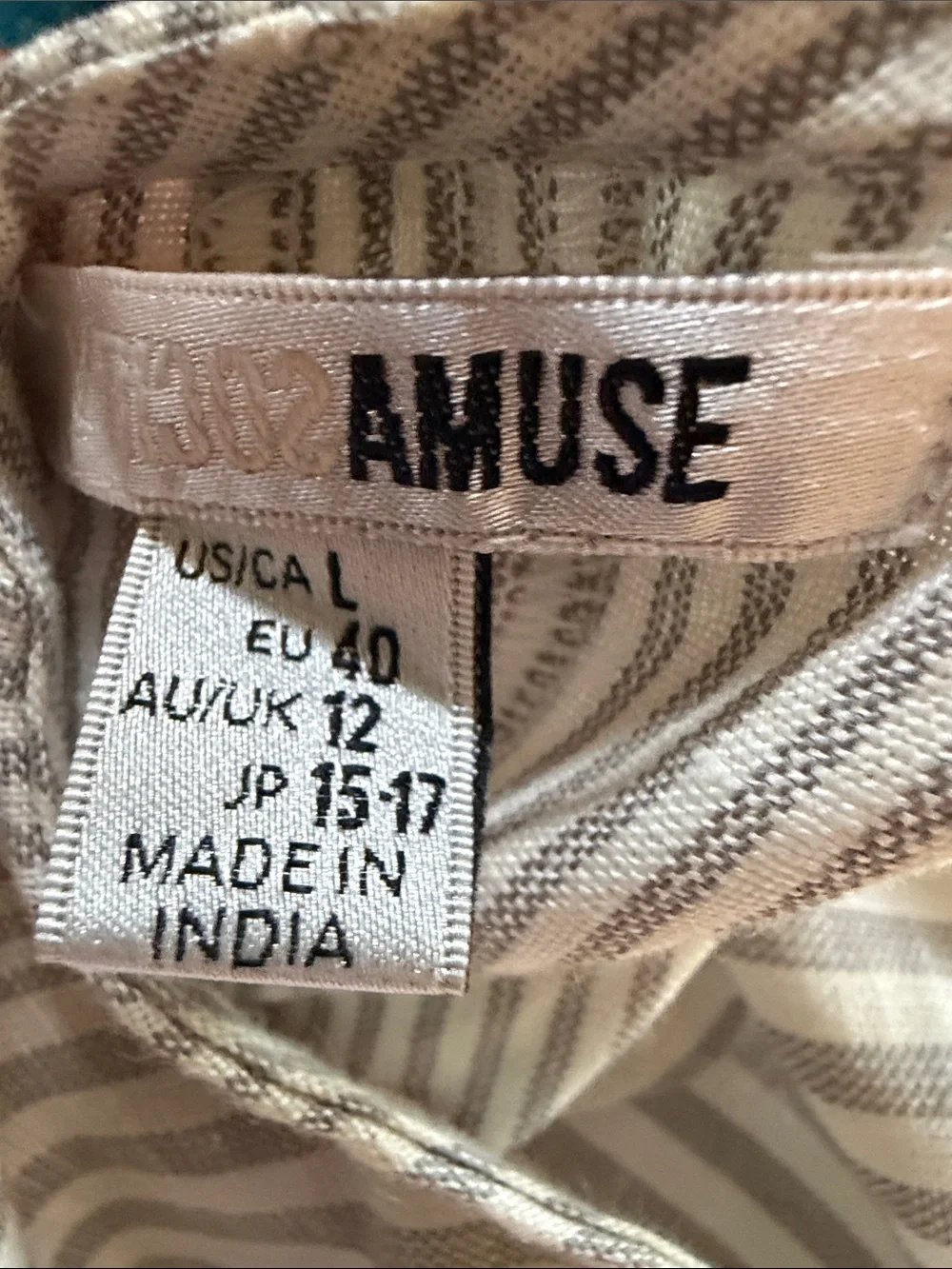 Amuse Light grey Stripe Linen-Blend Jumpsuit - Picture 4 of 4